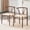 Brown, variant on Wishbone Chair Set of 2, Wood Mid-Century Y Shaped Armchair for Dining Table, Style Woven Seat, Ideal for Dining Room, Kitchen