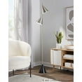 thumbnail image 3 of Cone 65" Contemporary Metal Floor Lamp in Plated Nickel with A Black Faux Marble Metal Base by LumiSource, 3 of 4