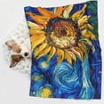 thumbnail image 6 of Yiaed vintage Starry Sunflower Print Dog Blankets-Cat Blanket Washable for Couch Protection,Puppy Blanket, Soft Plush Reversible Throw Furniture Protector-, 6 of 8