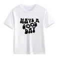 thumbnail image 2 of LNMQLPDBS Girls Tshirts Junior Tops Girls Oxford Shirt Brown Shirt Newborn Girl Clothes for 13 Year Old Girls Size 10-12 Clothes, White 6-7 Years, 2 of 8
