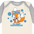 thumbnail image 4 of Inktastic My First Hanukkah with Fox and Snowflakes Boys or Girls Long Sleeve Baby Bodysuit, 4 of 5