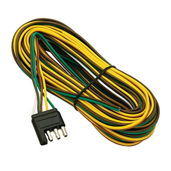 Wesbar 4-Flat Trailer End Connector, 25' Wishbone Harness, 3' Ground