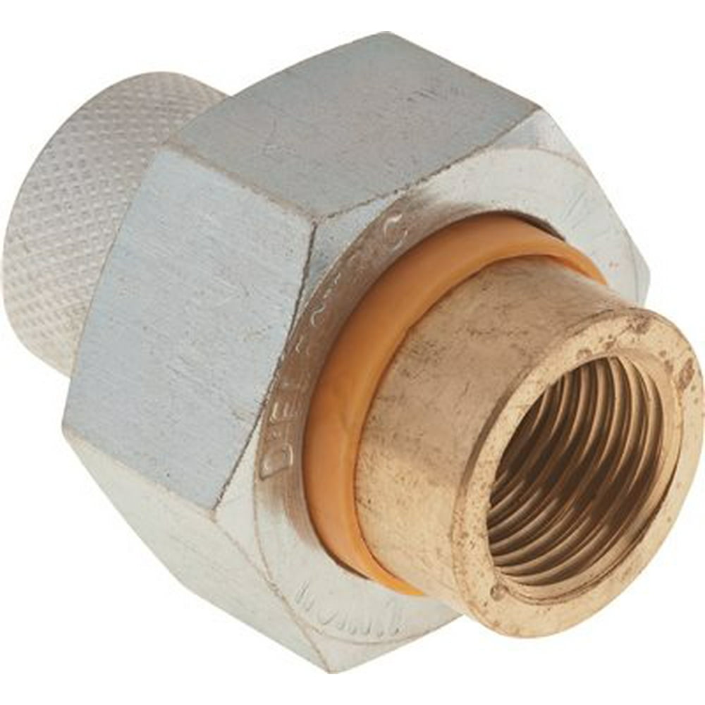 MUELLER GALVANIZED X BRASS DIELECTRIC UNION, 1/2 IN. FIP, LEAD FREE per 10 Each