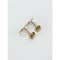 thumbnail image 6 of 14k Solid Yellow Gold Peace Sign Logo Stud Earrings Men / Women Push Back 9 MM, 6 of 9