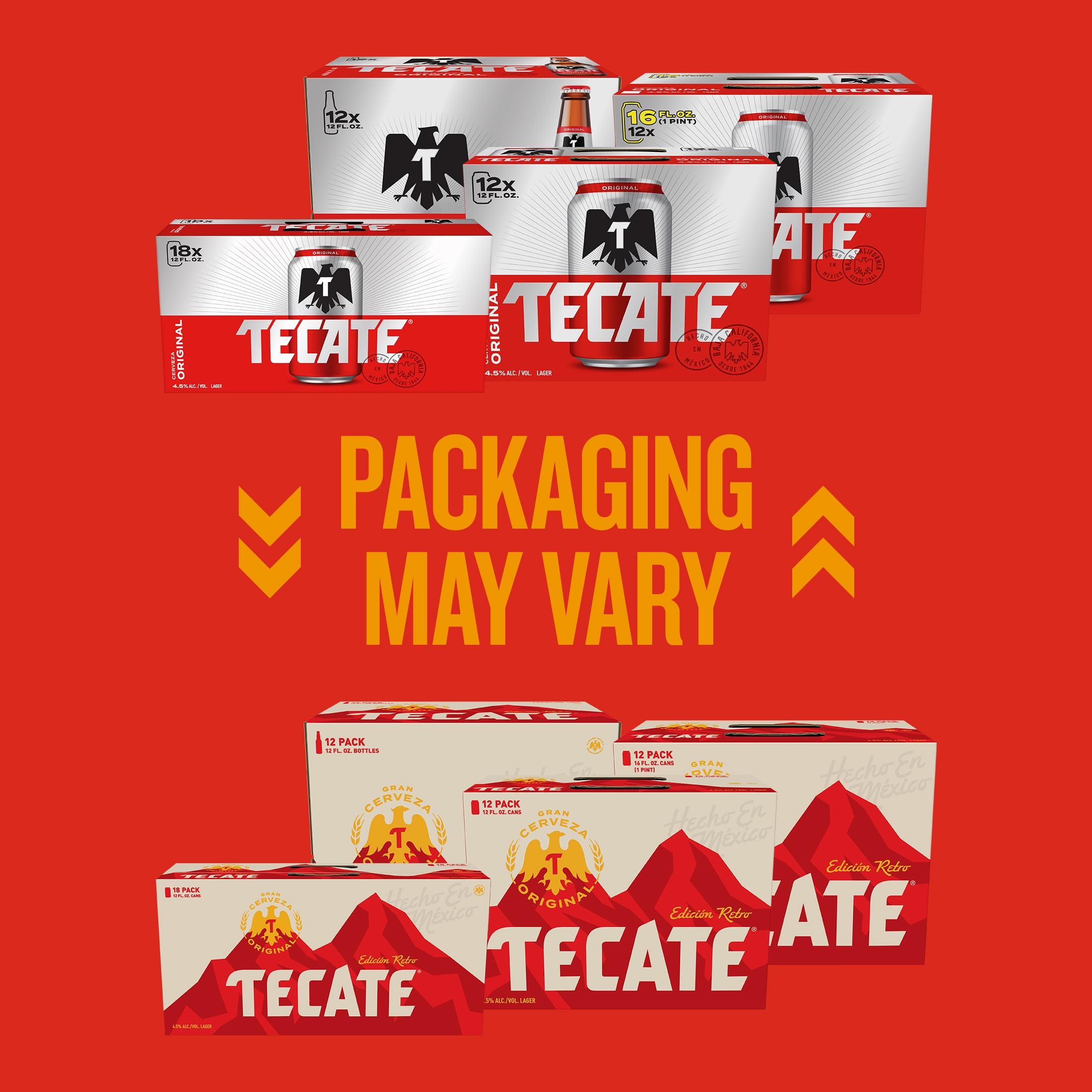 Tecate Original Mexican Lager Beer, 36 Pack, 12 fl oz Cans