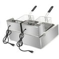 Single Tank Electric Deep Fryer Stainless Steel Construction Accurate Thermostats Ideal for