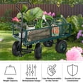 thumbnail image 2 of Pure Garden Wagon Cart with 650lb Capacity and Removable Sides (Green), 2 of 6