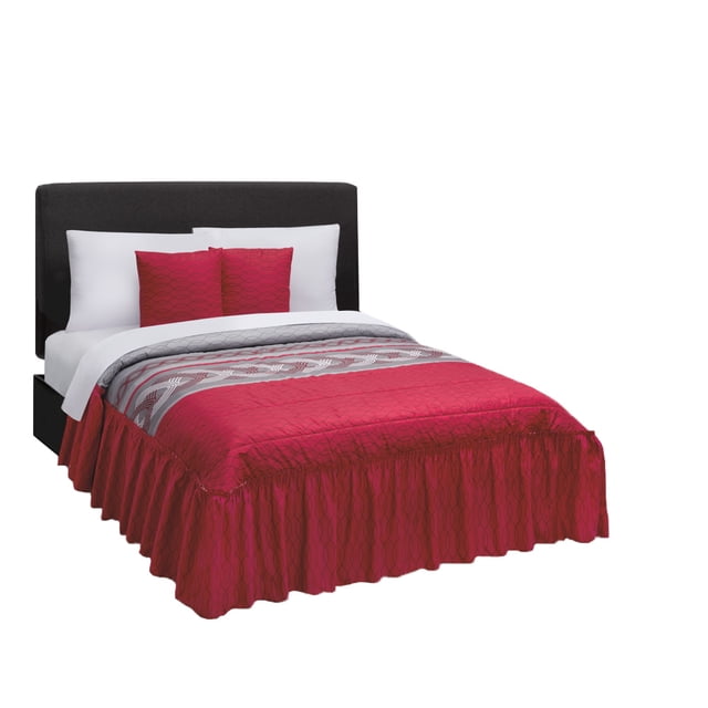 Colcha con Cojines Matrimonial Elefantito Rojo E45235
