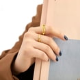 thumbnail image 2 of U7 Initial Ring for Women Adjustable Rings 14K Gold Plated Dainty Sterling Silver Jewelry Birthday Gift Alphabet H, 2 of 6