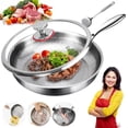 thumbnail image 1 of Titanium Frying Pan Pro, 2026 New Upgraded Titanium Pans for Cooking Non Stick with Lid, 12.7inch Kitchen Steak Frying Pans for All Stovetops, Home Use Cookware (with Lid,11.81inch), 1 of 8