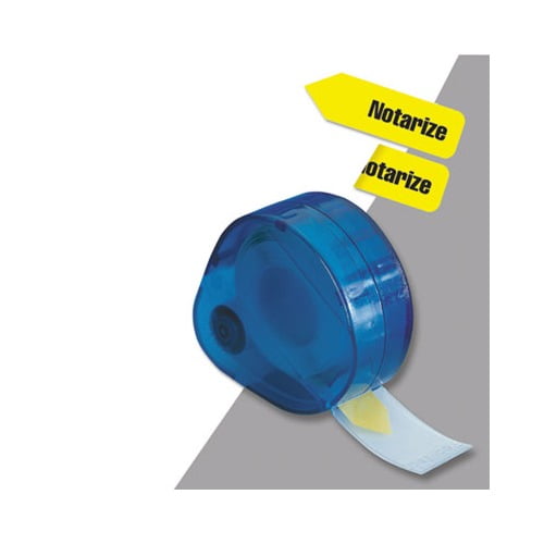 Arrow Message Page Flags in Dispenser "Notarize", Yellow, 120 Flags/Dispenser
