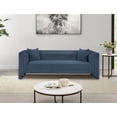 thumbnail image 2 of Meridian Furniture Everett Light Blue Chenille Fabric Upholstered Sofa, 2 of 15