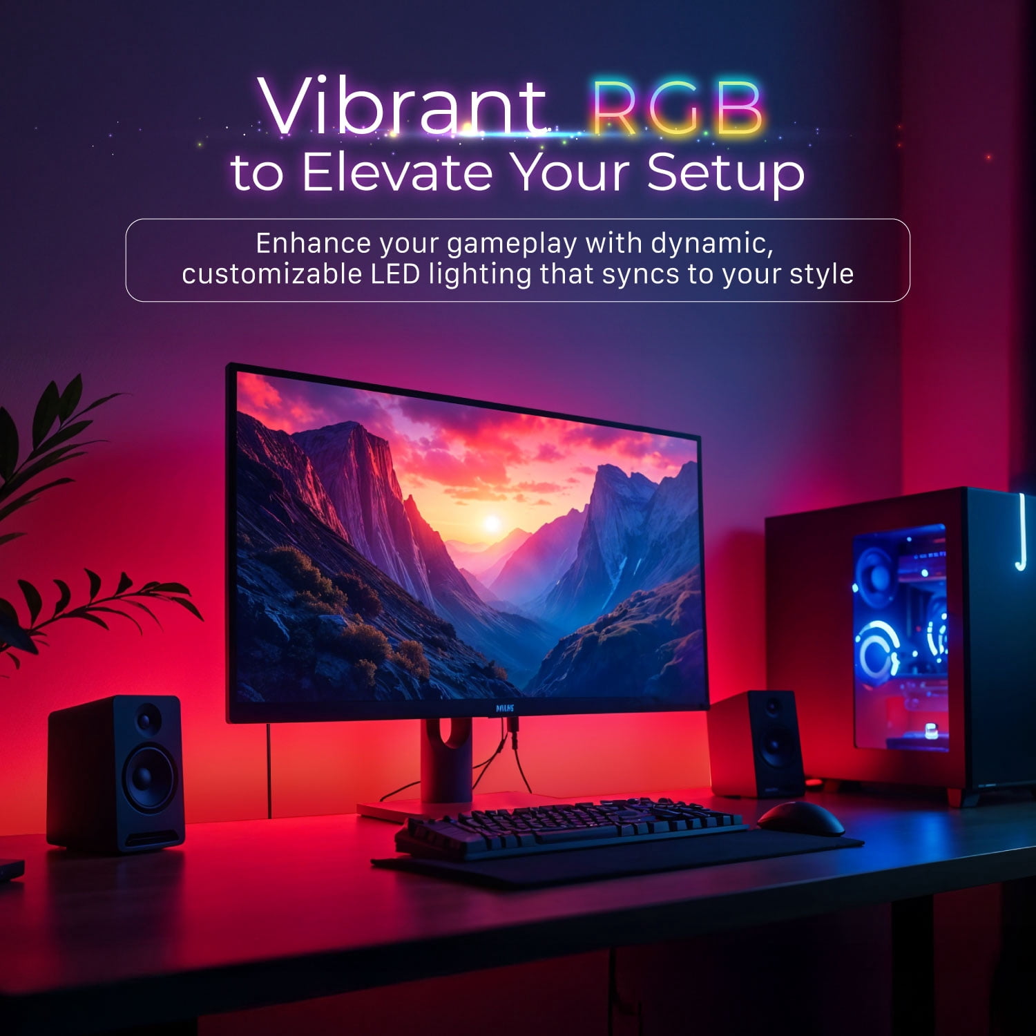 Fosmon 4.9ft LED Monitor Backlight, RGB Gaming Light Bar, USB Powered LED Light Strip, Enhanced Color Matching Immersive Lighting for Games/Movies