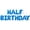 Blue, variant on Letter Balloons - HALF BIRTHDAY 16" Inch Alphabet Letters Foil Mylar Balloon Half Birthday Party Banner (Gold)