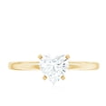 thumbnail image 4 of Rosec Jewels Certified Moissanite Heart Shaped Promise Ring - 7 mm Moissanite Solitaire Ring - D-VS1 Quality - with Jewelry Box, 18K Yellow Gold, US 12.00, 4 of 8