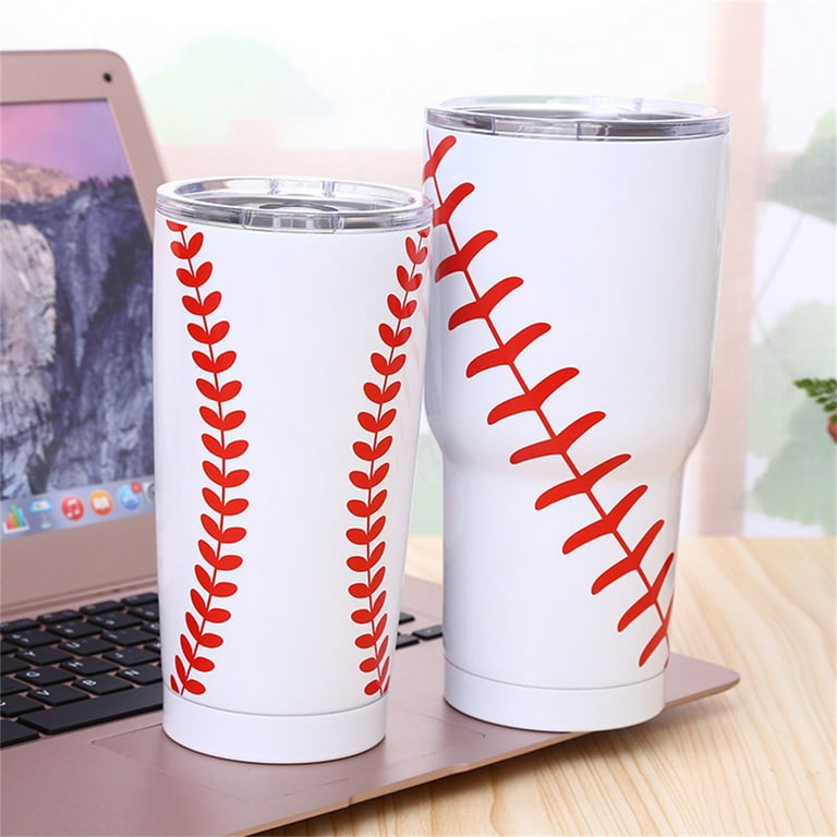 Mugs Glass Baseball Cup Sports Travel Cup Coffee Cup With Lid