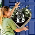 thumbnail image 4 of Door Hanging Decoration for Front Door - Heart Shaped Last Name Sign Farmhouse Wreath with 26 Letters - Exterior Hanging Ornament for Outdoor Spring Front Entrance, 4 of 5