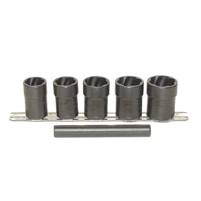 Lock Technology 4400 Twist Socket Set, 6 Piece, 1/2" Drive, for Removing Damaged Studs and Bolts, 3/4" to 1", on Rail