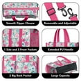 thumbnail image 3 of Teacher Tote Bag,Pioneer Flower Floral Print Pattern Teacher Utility Tote Bag,Large Work Tote Bags for Women with Multiple Pockets,Top Zipper Closure,13.8x10.6x6.7 Inch, 3 of 5