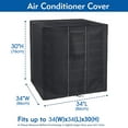 Veranda AC Cover, 34x34x30 in, Black, Outdoor Air Conditioner Cover