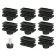 thumbnail image 1 of Uxcell 8 juegos de patas niveladoras, M6x15x30mm, patas ajustables de plástico en forma de rectángulo para mesa y silla, 1 of 6