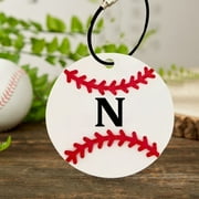 Xindewwl 26 Letters Funny Hanging Pendant Baseball Bat Bag Sports Bag Hanging Pendant Tag Baseball Team Bag Hanging Pendant With A TO Z