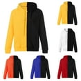 thumbnail image 2 of TOWED22 Mens Hoodies Sweatshirts Long Sleeve Fashion Pullover Hoodie with Pocket(Orange,XXL), 2 of 7