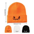 thumbnail image 3 of Lroveb Halloween Hats for Women and Men Unisex Knitted Hat Pumpkin Embroidery Funny Wool Pullover Beanie Hat, 3 of 6