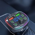 thumbnail image 4 of Binmer Multi-Functional FM Transmitter/Radio Adapter/Car Charger/Bluetooth Music Player, With RGB Colorful Atmosphere Lights,USB QC3.0 Charge And Type-C PD Charge, 4 of 8