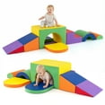 thumbnail image 1 of Gymax 7PCS Soft Foam Climbing Blocks Set w/Slide & Tunnel Waterproof & Easy to Clean, 1 of 10