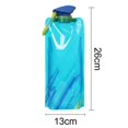 thumbnail image 2 of Paquete de 3 hervidores plegables para deportes al aire libre de 700 ml, sin Bpa, reutilizables, a prueba de fugas, botella de agua potable plegable, portátil para acampar, hacer deportes o, 2 of 5