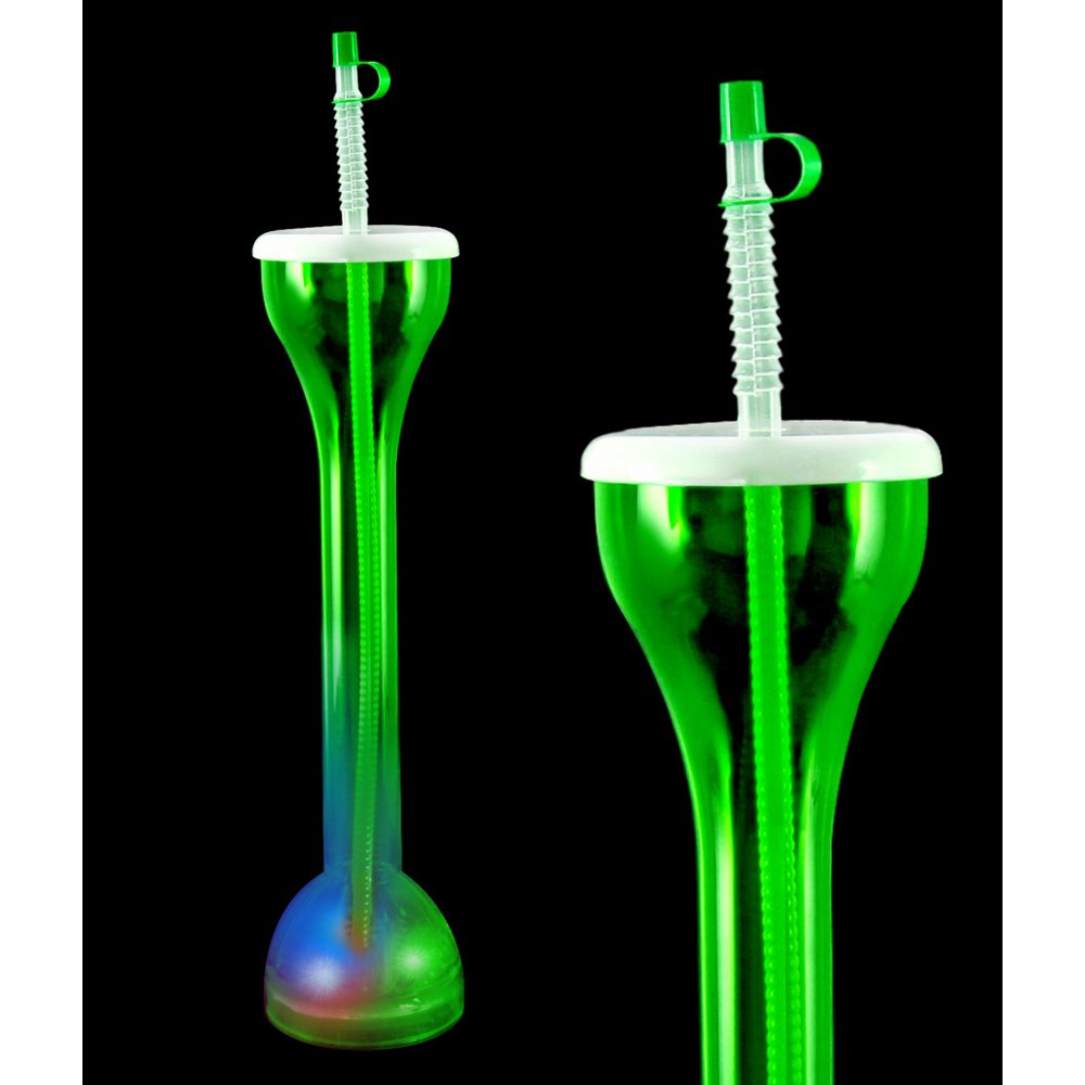 Fun Central (G670) 1 pc Green Light Up Glow Cups, Glow in the Dark Cups