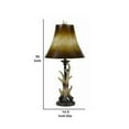 thumbnail image 5 of Benjara BM223611 100 Watt Table Lamp with Buckhorn Design Body and Bell Shade, Brown, 5 of 5