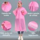 thumbnail image 3 of 2 piezas Capa Impermeable Para Lluvia Portatil Gabardina Para Adulto Poncho de Lluvia Reutilizable de EVA Duradero con Capucha Chaquetas Lluvia para Viajes y Exteriores Hombre Mujer, 3 of 6