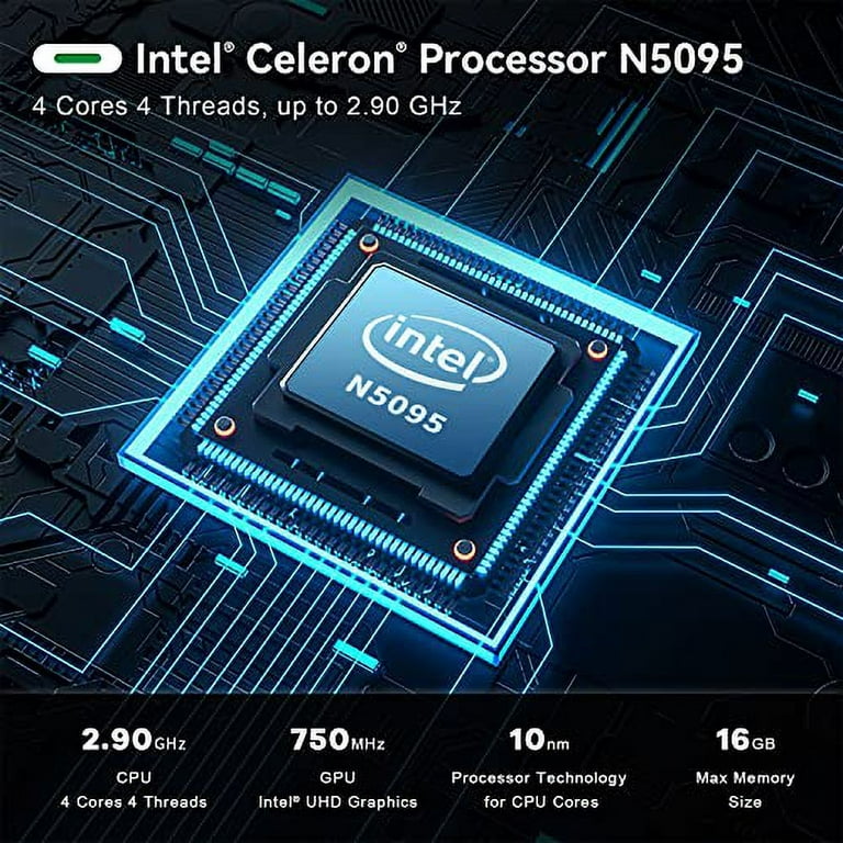 TRIGKEY Mini PC W11 Pro Intel 11th Generation Processors N5095 8G DDR4 128G  M.2 SSD 2280 Green G3 Mini Computer, Support W10 Micro PC/Dual HDMI 4K@60Hz  Triple Screen/WiFi 5/W11 