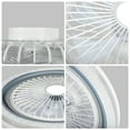 OUTON Modern Ceiling Fans with Lights and Remote, Crystal Ceiling Fan Dimmable LED Bright Light