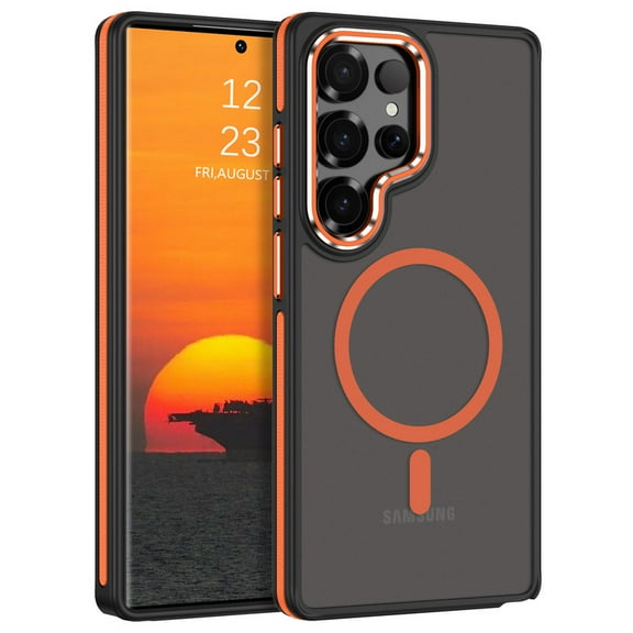 GAOBAO Magnetic for Samsung Galaxy S25 Ultra Case, Compatible with MagSafe, Shockproof Protection Slim Non-Slip Translucent Matte Protective Phone Cover
