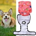 thumbnail image 2 of Pañales para perros machos, cómodos y resistentes al calor, a prueba de fugas, con patrón de dibujos animados para perras, lavables para períodos menstruales, 2 of 5