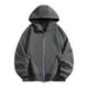 thumbnail image 2 of pstuiky Camisas suaves de manga larga para hombre, Sudadera con capucha y manga larga para hombre, deportiva, holgada, con cremallera y bolsillo con cordón, de color liso y a la moda xxl, 2 of 4