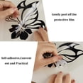 thumbnail image 6 of 4 Sheet Butterfly Car Decal Set Large Car Decals Butterflies Kissing Hibiscus Reflective Decals Vinyl Waterproof Sticker Women Car Stickers for Auto Truck SUV Wall Art Laptop White Black DIY, 6 of 9