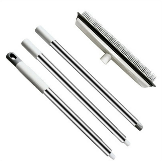 Escoba de Goma con Escobilla de Goma y Ajustable. Cepillo para Quitar Pelos y Pelos de Mascotas, Ideal para Pisos de Madera, Baldosas y Ventanas.