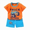 thumbnail image 4 of Kaprioy Toddler Boys Outfit SetsKids Baby Boys Short Sleeve Round Neck Cute Print Tshirt Shorts Toddler Clothes Set, 4 of 4