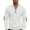 White, variant on Mens Sweatshirts Corduroy Quarter Zip Pullover Top Elbow Contrast Panels Stand Collar Long Sleeve Loose Fit Dark Blue M