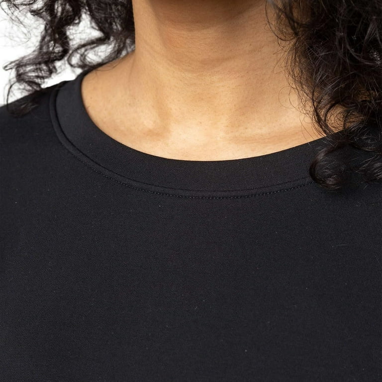 Mondetta Womens Top Teal Activewear Long Sleeves Crewneck Scuba Drop  Shoulder
