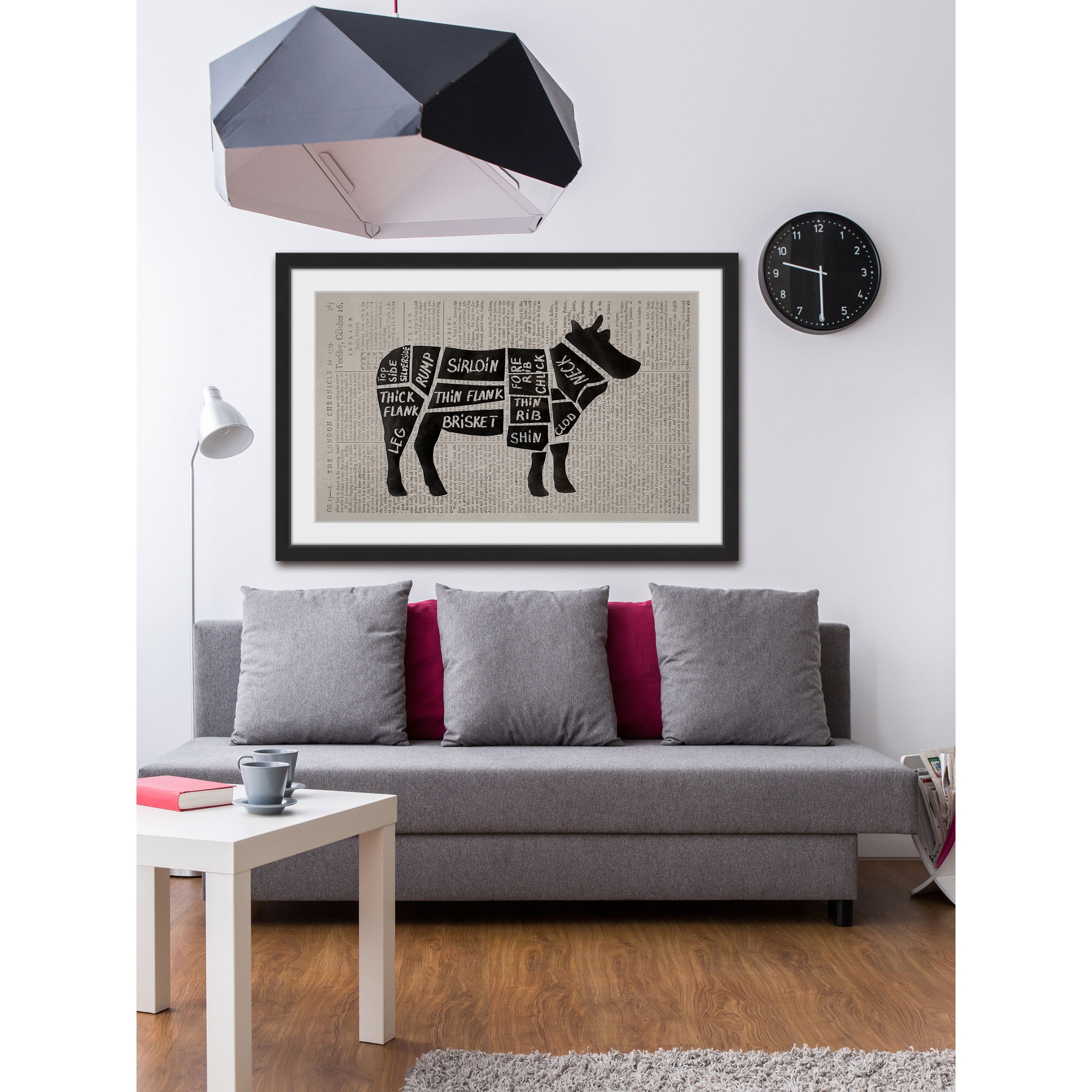 "Beef Cuts II" Framed Painting Print