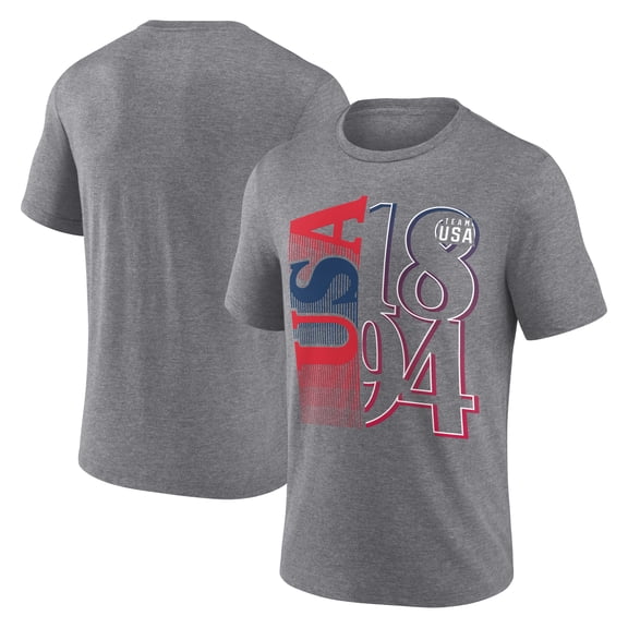 Men's Heather Gray Team USA Classic Americana Tri-Blend T-Shirt