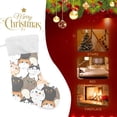 thumbnail image 2 of SKYSONIC Christmas Stocking Personalized Cat Large Candy Stocking Hanging Gift Xmas Stockings Decoration 2 PCS for Family Holiday Party Ornaments Decor Fireplace, 2 of 7