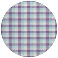 thumbnail image 2 of Addison Rugs Chantille Indoor/Outdoor Transitional Plaid Purple Washable Round Rug, 8' x 8', 2 of 6