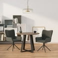 thumbnail image 1 of vidaXL Chaises de Salle à Manger Pivotantes 2 Pcs Velours Gris Foncé, 1 of 5