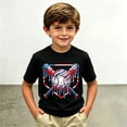 thumbnail image 2 of KHONTS Kids American Flag Tees for Boys Youth 4th of July T-Shirt Summer Short Sleeve Shirt,Size 2-13 Years Black 140, 2 of 4